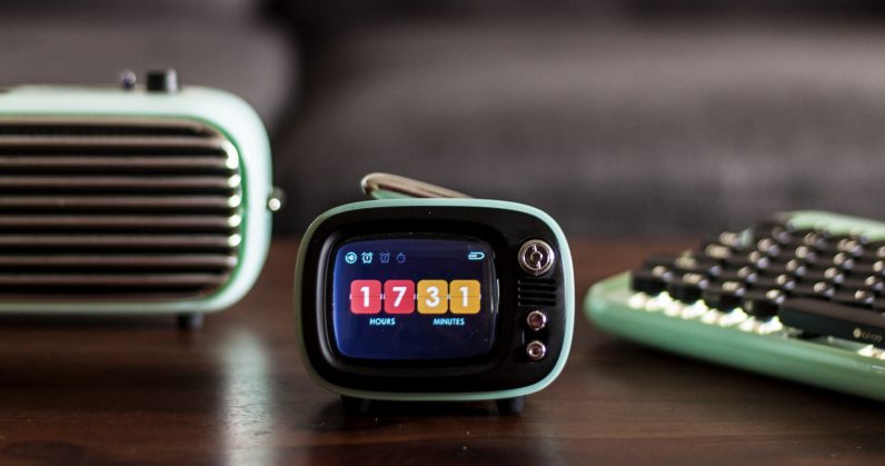 This TV-shaped speaker is the cutest gadget to grace your nightstand