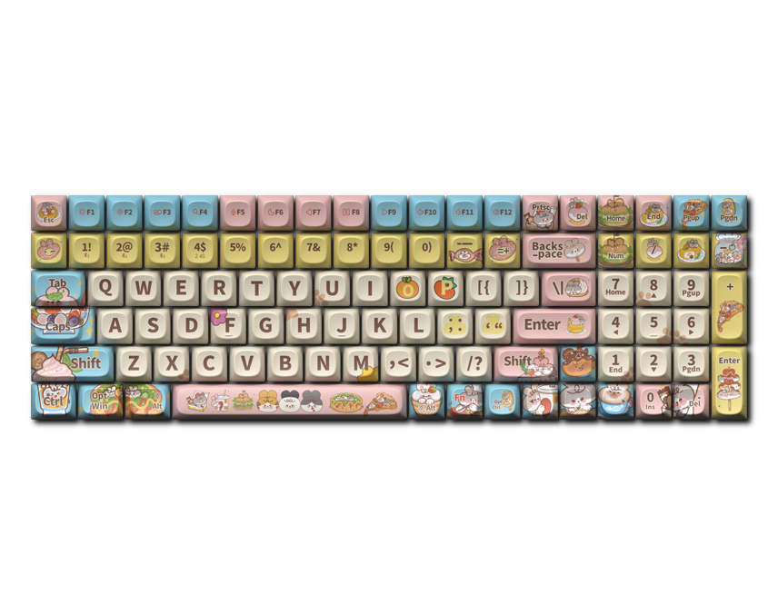 LOFREE TOUCH "Pet World" Dye-Sub PBT Keycaps Set