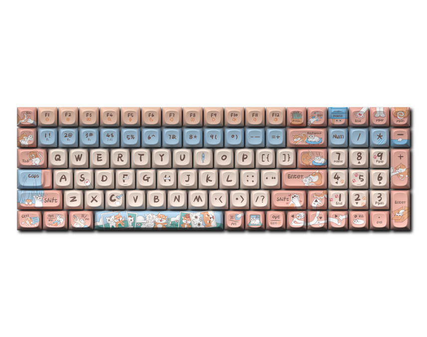 LOFREE TOUCH "Pet World" Dye-Sub PBT Keycaps Set