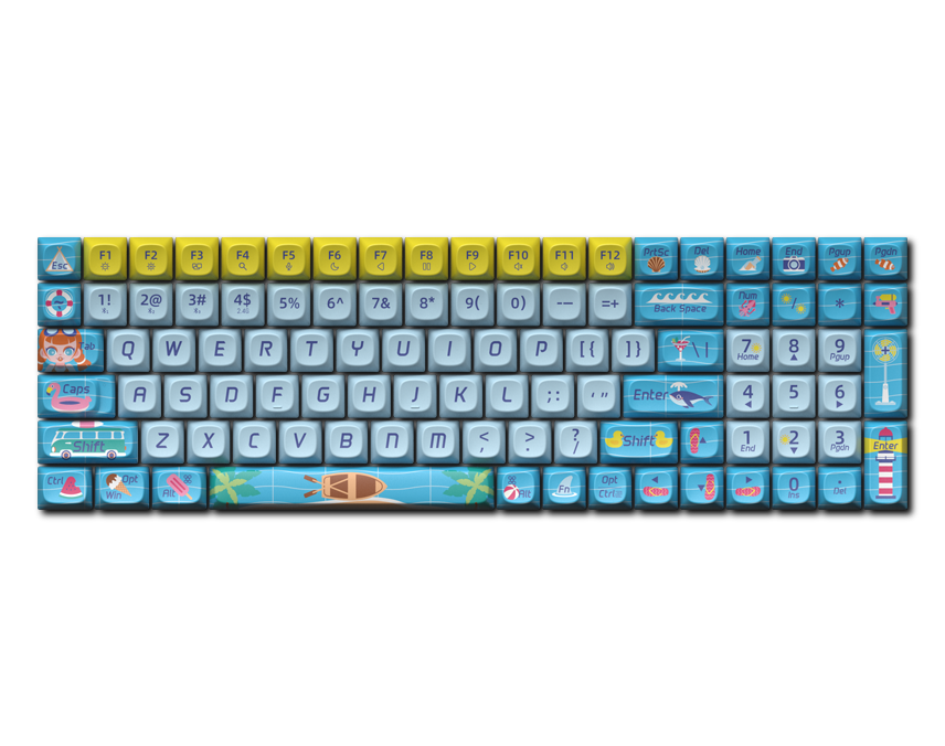 LOFREE TOUCH "Energy Station" Dye-Sub PBT Keycaps Set