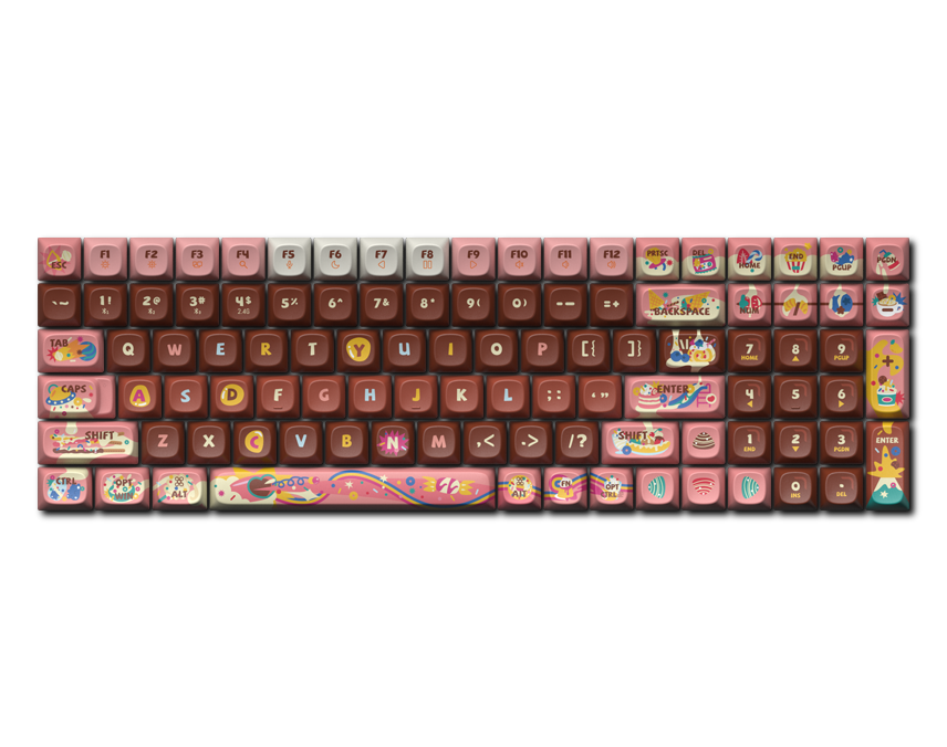 LOFREE TOUCH "Energy Station" Dye-Sub PBT Keycaps Set