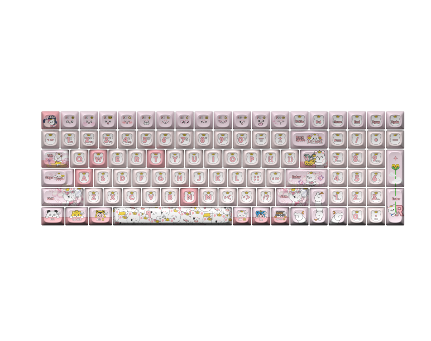 LOFREE TOUCH "Pet World" Dye-Sub PBT Keycaps Set