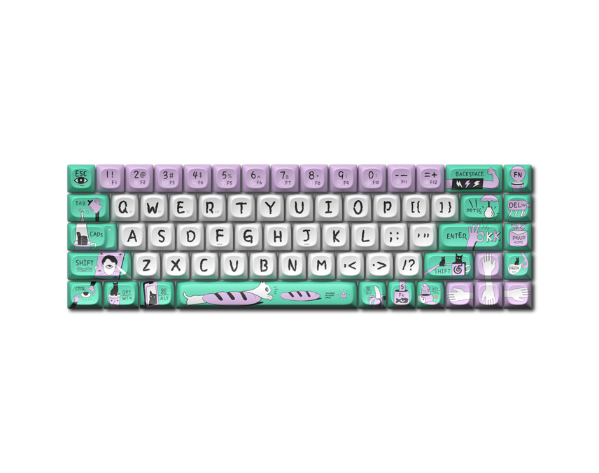 LOFREE TOUCH "Pet World" Dye-Sub PBT Keycaps Set