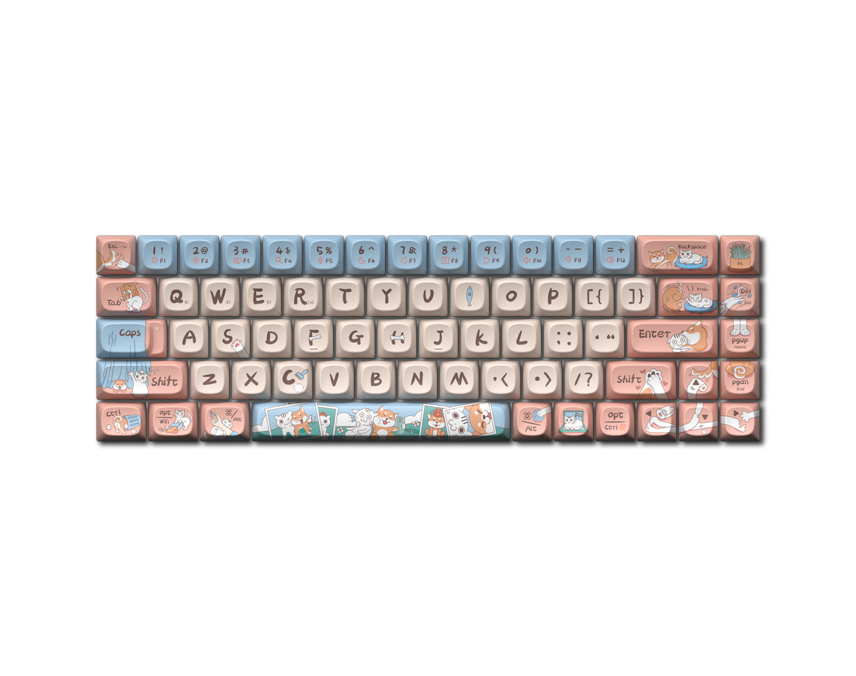 LOFREE TOUCH "Pet World" Dye-Sub PBT Keycaps Set