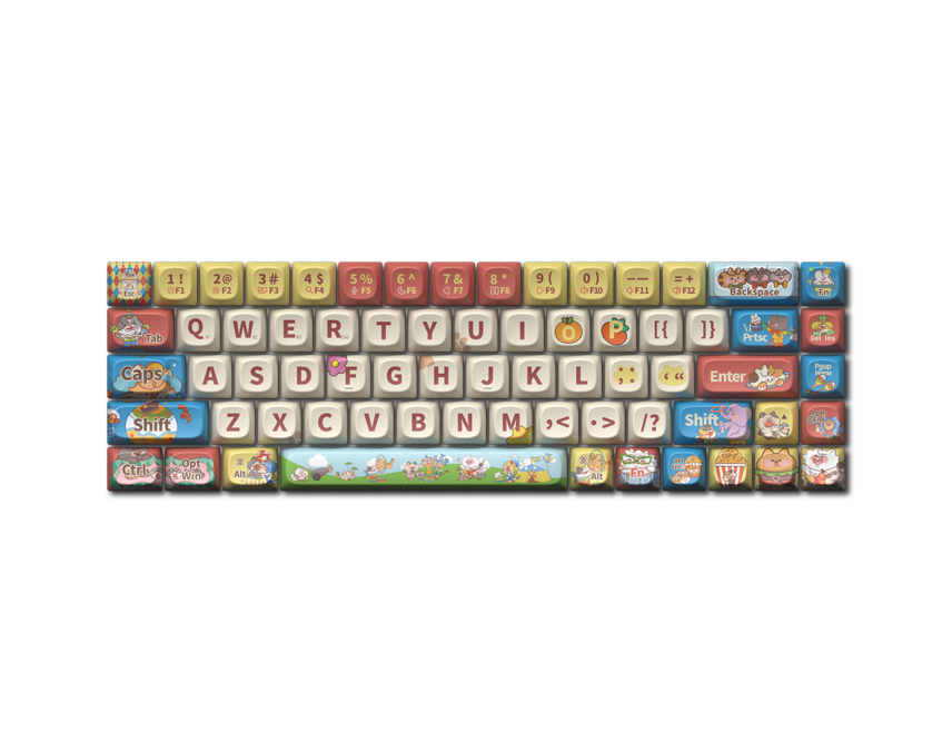 LOFREE TOUCH "Pet World" Dye-Sub PBT Keycaps Set