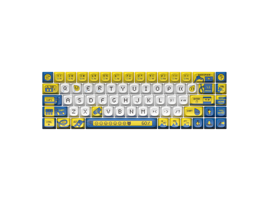 LOFREE TOUCH "Energy Station" Dye-Sub PBT Keycaps Set