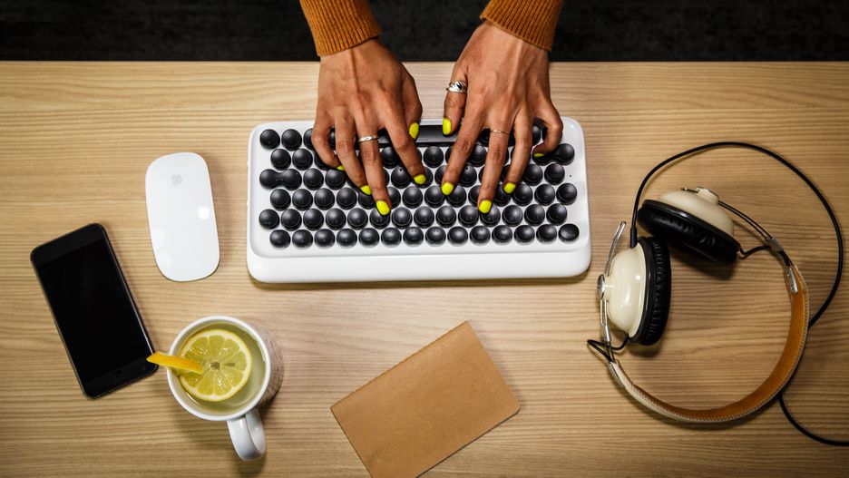 A retro-style Bluetooth keyboard for classic typewriter fans
