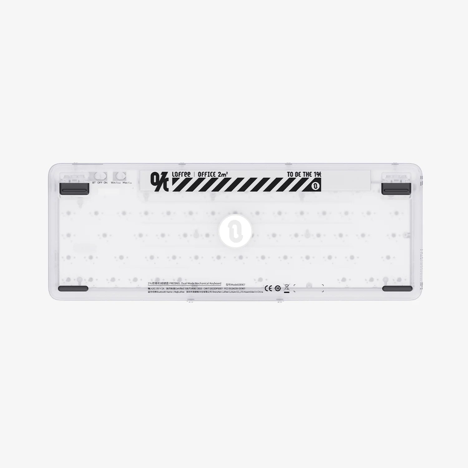 LOFREE 1%「Misty」半透明つや消しメカニカルキーボード
